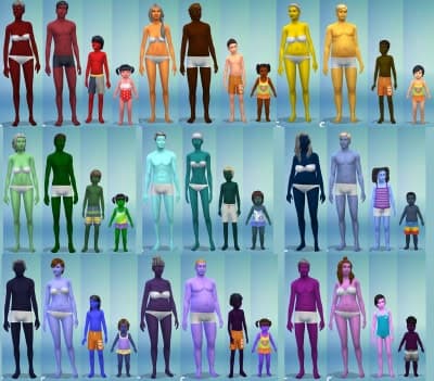 Skintones in Rainbow Colors