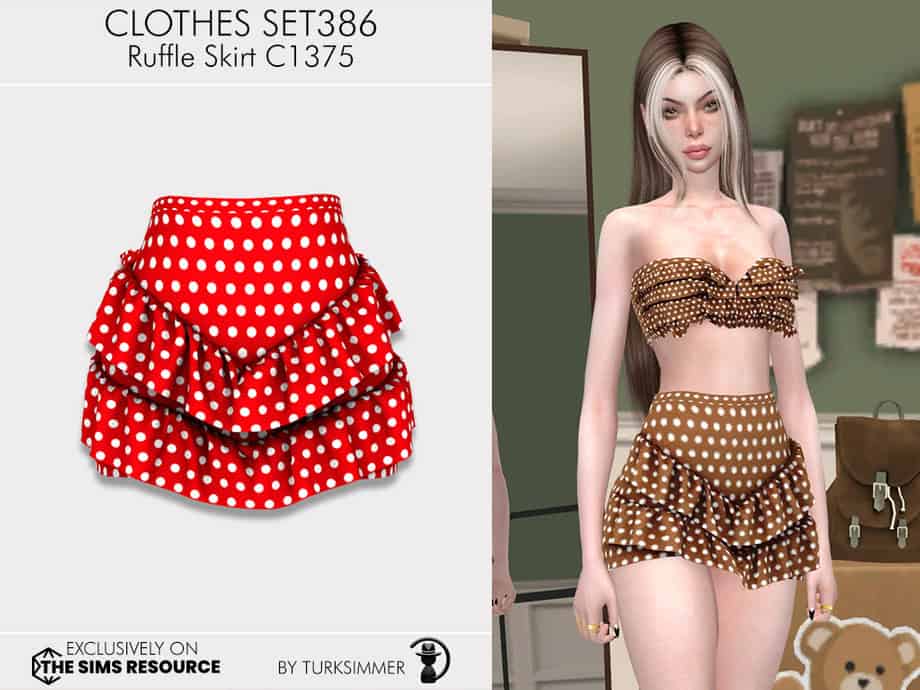 Clothes Set 386 – Ruffle Skirt