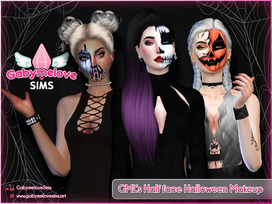 GML’s Half Face Halloween Makeup, Face Paint
