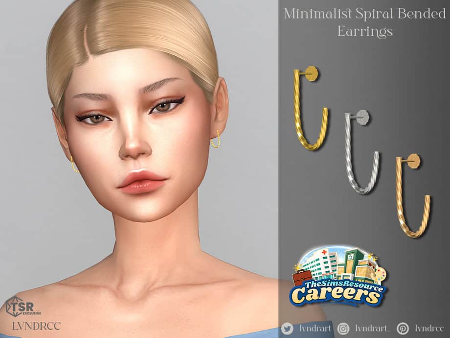 Minimalist Spiral Banded Earrings
