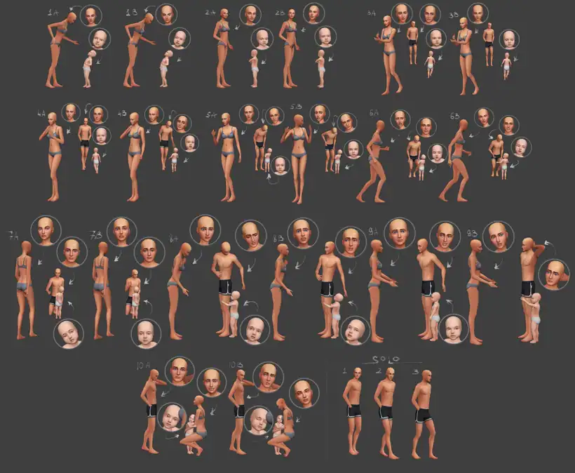 Pose Pack “The Runaway Toddler”