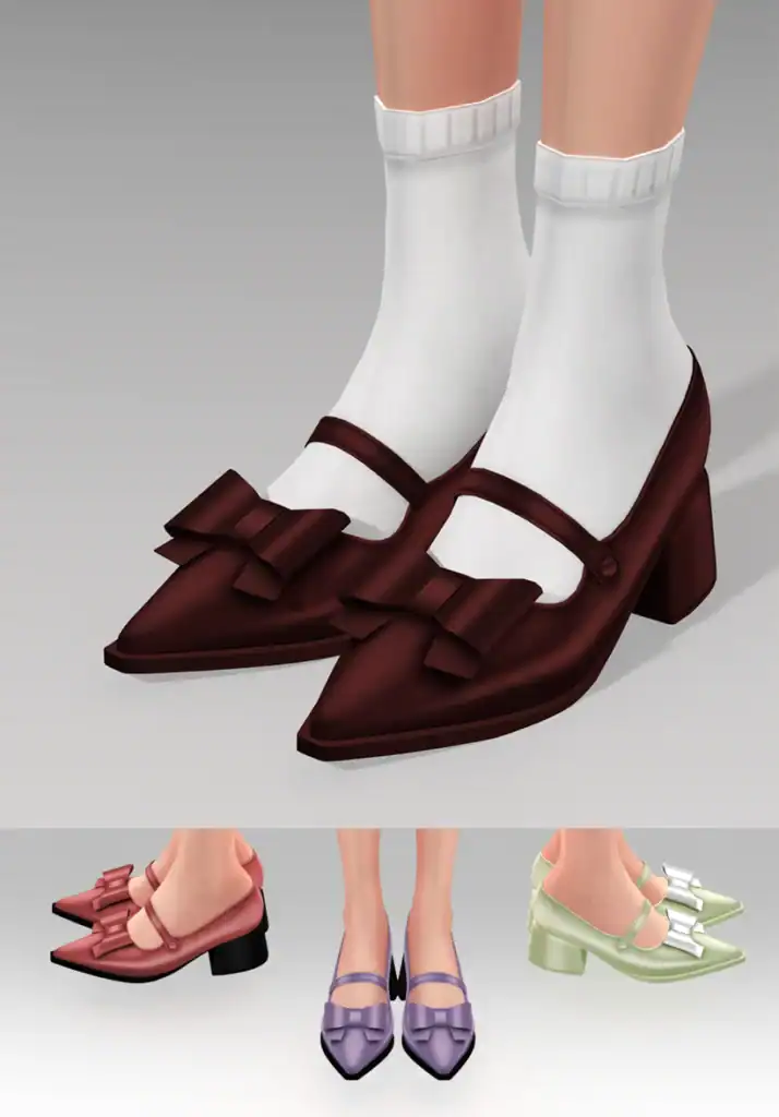 Bow Mary Jane Heels