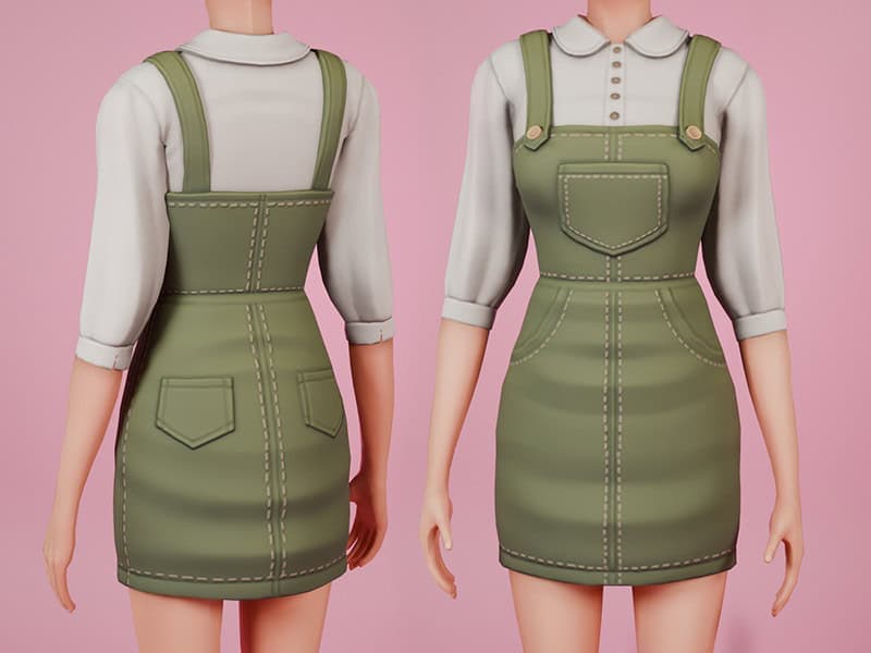 Cara Overall Skirt Outfit