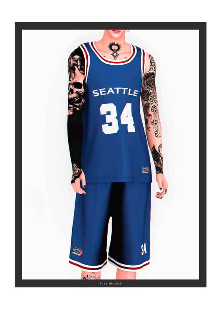 Thunder Basketball Jersey and Shorts