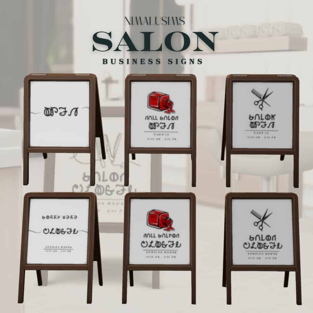 Salon Business Signs