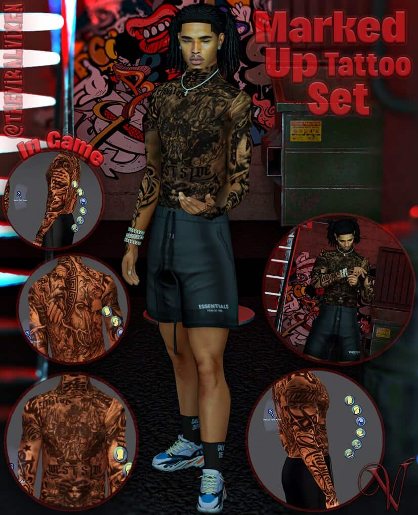 Marked Up Tattoo Set