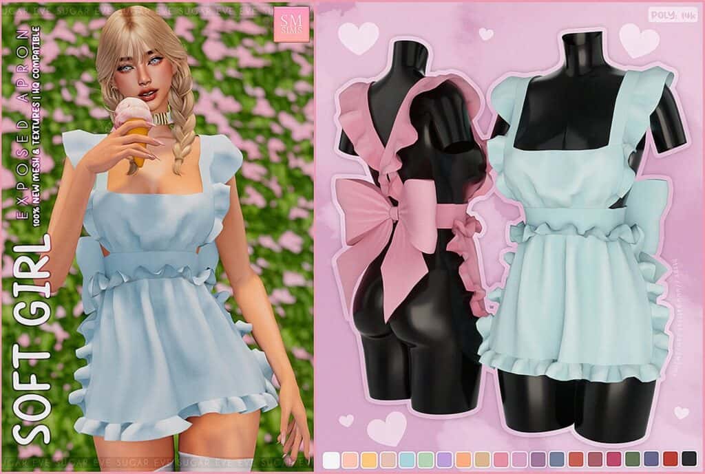 Soft Girl – Exposed Back Apron