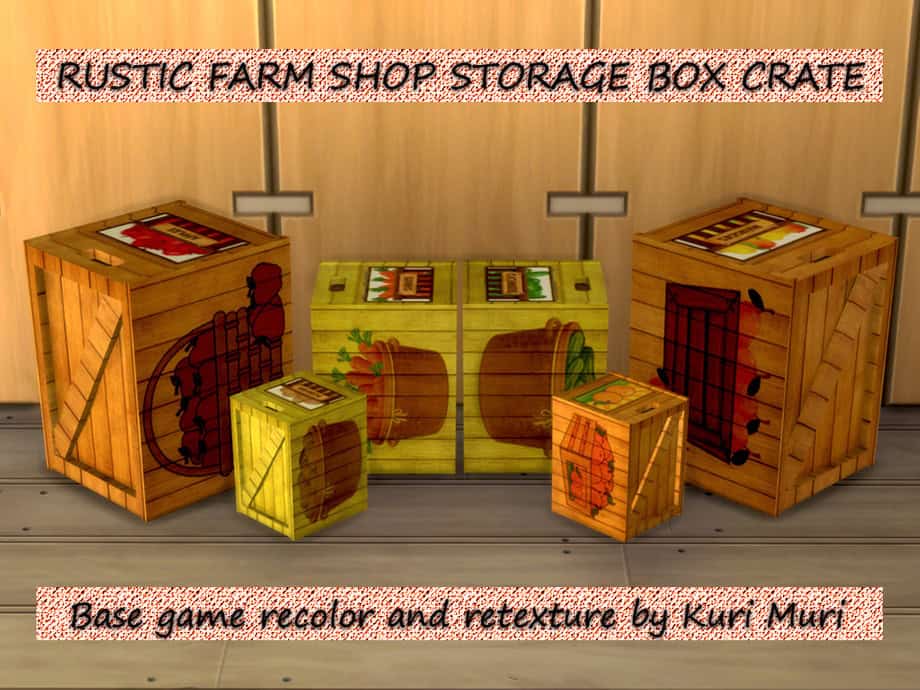 Rustic Farm Shop Storage Box Crate