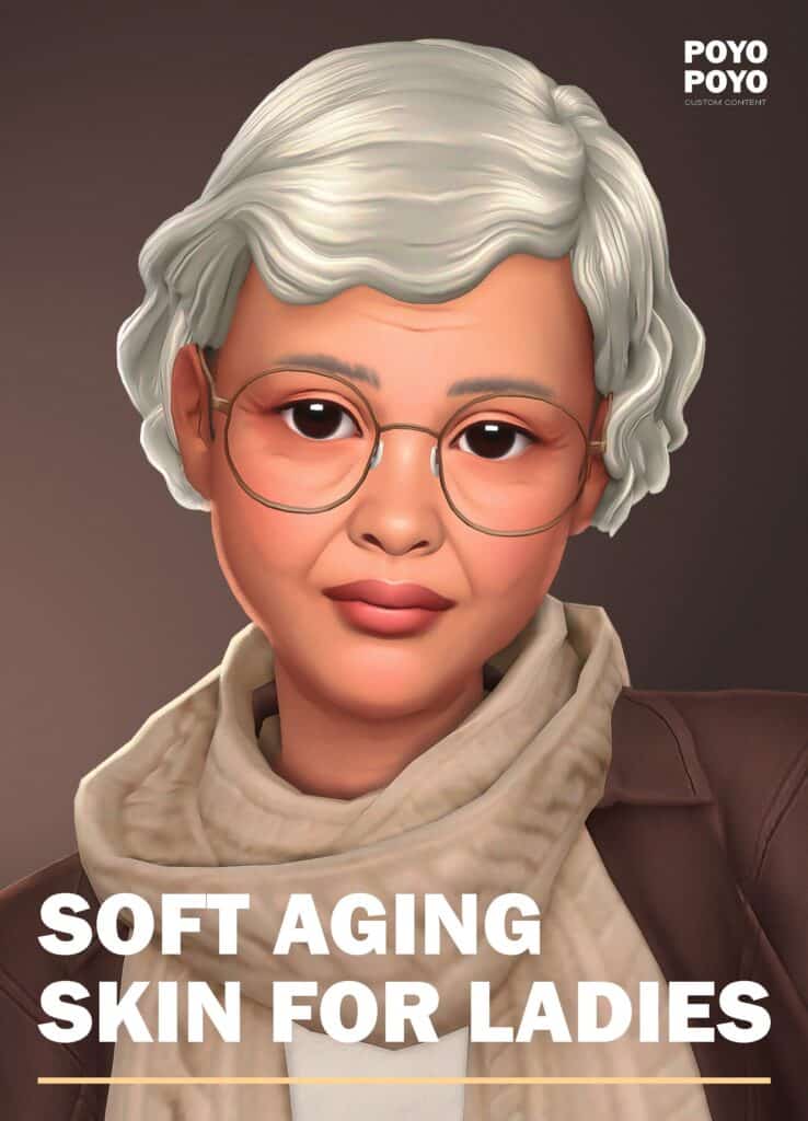 Soft Aging Skinblend for Elderly Female Sims