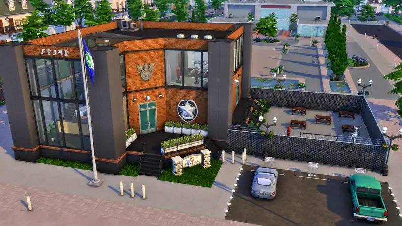 New Sims 4 Police Station Build