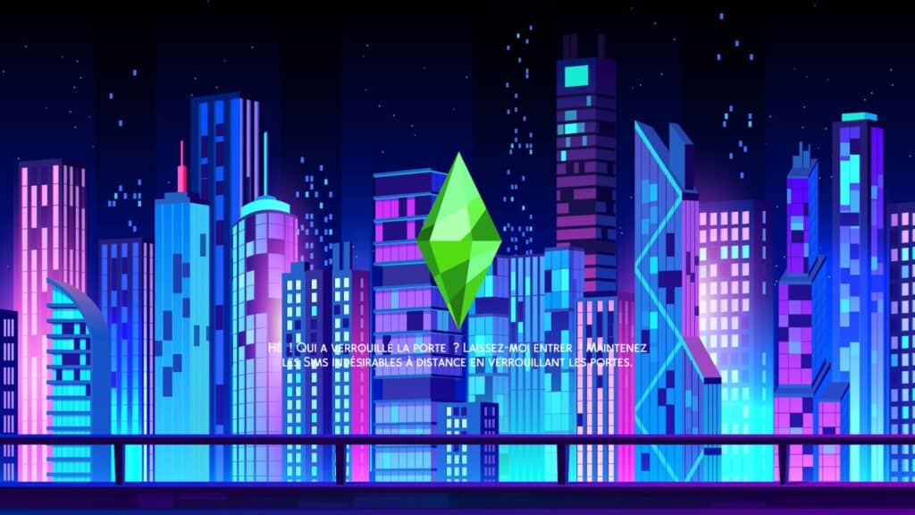 TS4 Classy Towers Night Loading Screen