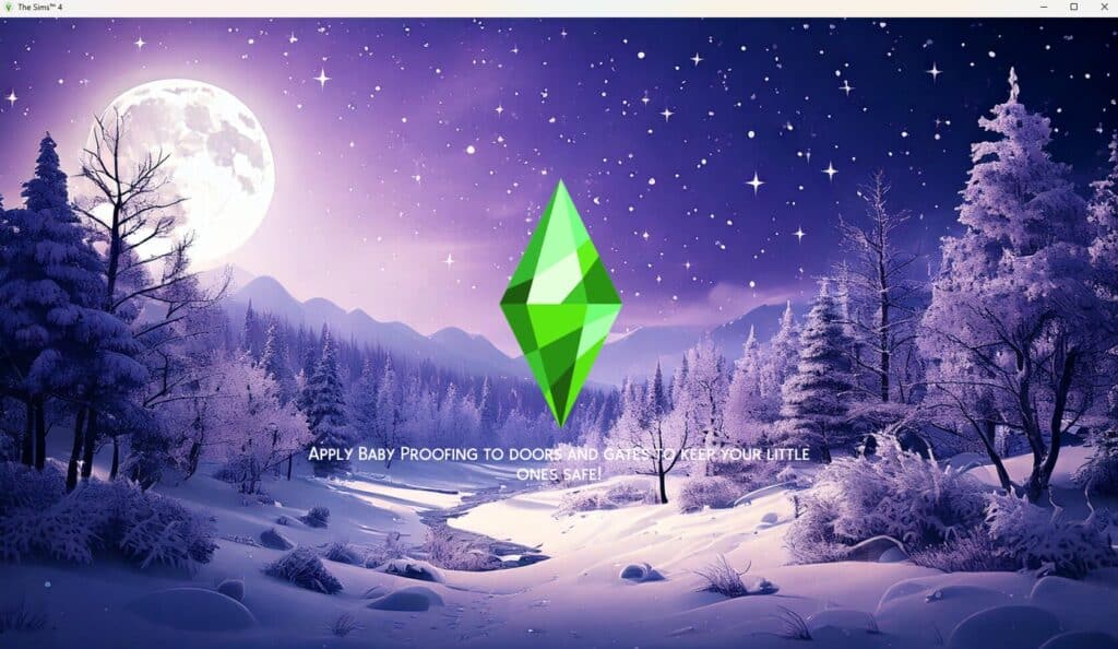 Purple Winter Moon Loading Screen