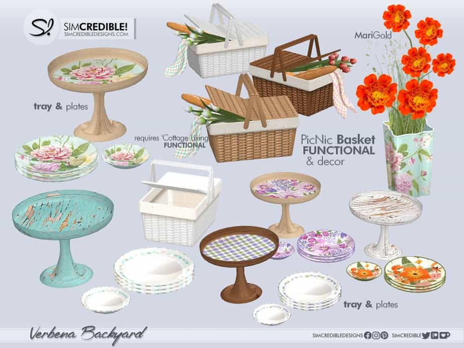 Verbena Picnic Basket Functional