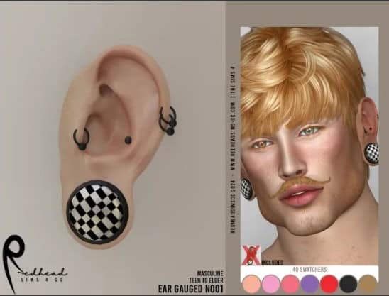 Ear Gauged N001