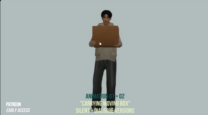 Carrying Moving Boxes Animation