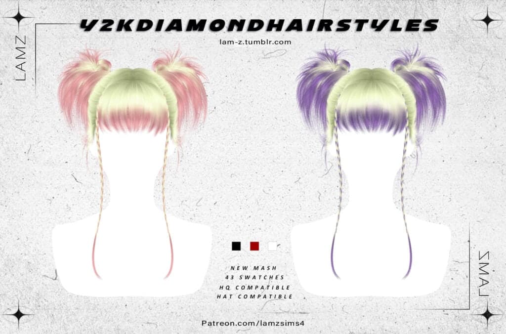 Y2K Diamond Hairstyles 001F