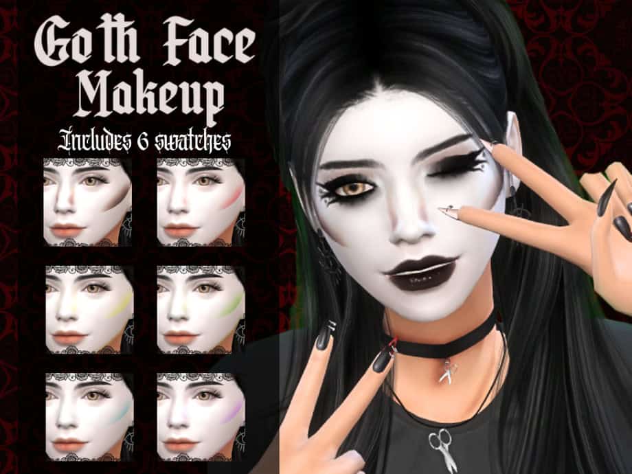 Goth Face Makeup