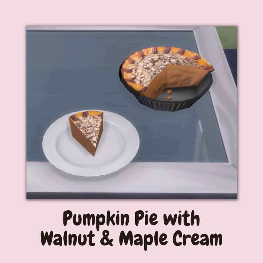 Pumpkin Pie with Walnut & Maple Cream
