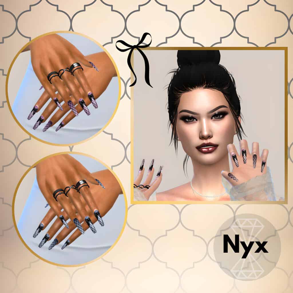 Goth Nails Set 170