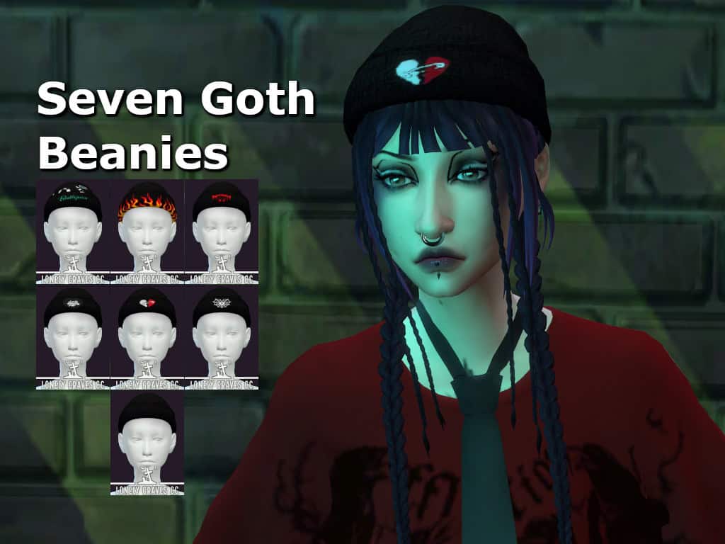 Seven Goth Beanies