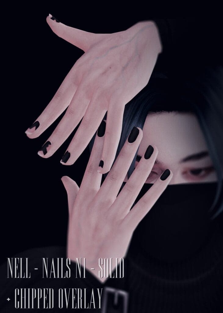 Nails N1 – Solid + Chipped Overlay