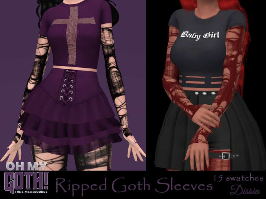 Oh My Goth – Ripped Goth Sleeves