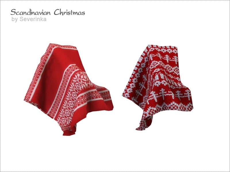 Scandinavian Christmas Knitted Blanket