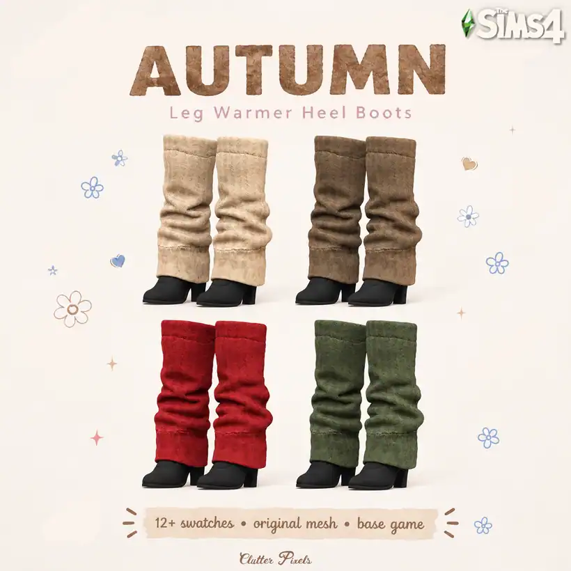 Autumn Leg Warmer Heel Boots