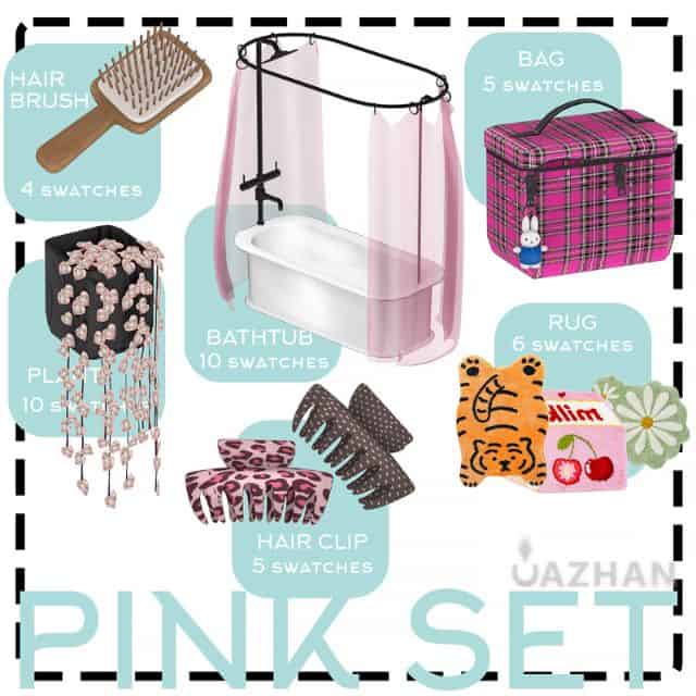 Pink Bathroom Set