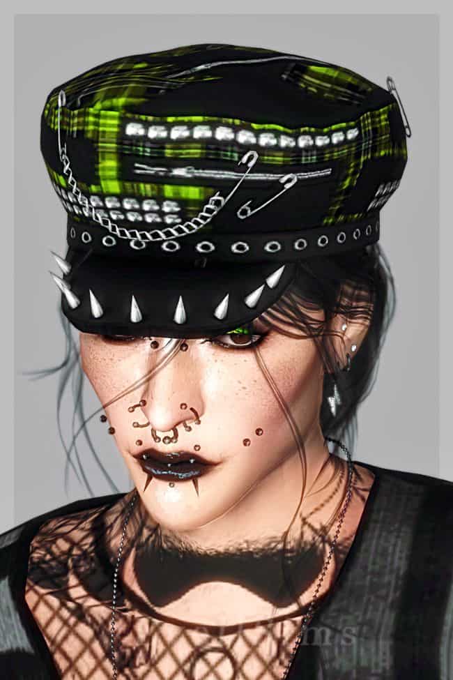 Sims 4 Goth CC Hat