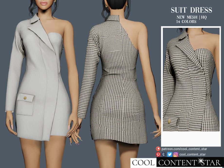 Sims 4 Suit Dress