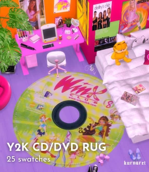 Y2K CD/DVD Rug