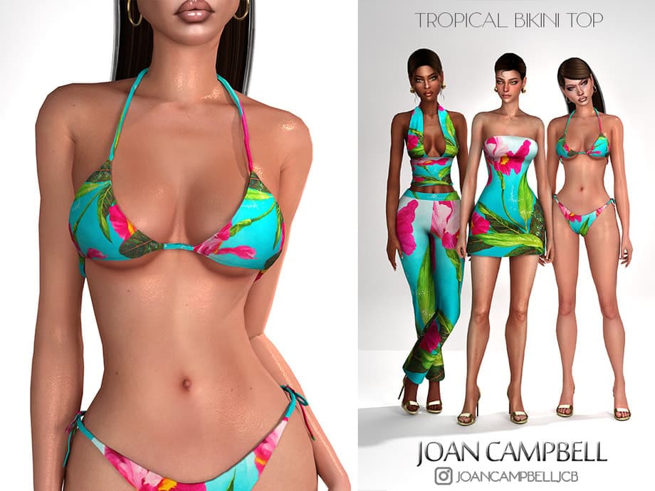 Tropical Bikini Top and Bottom