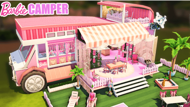 Sims 4 Barbie Camper No CC Creator: Kate Emerald