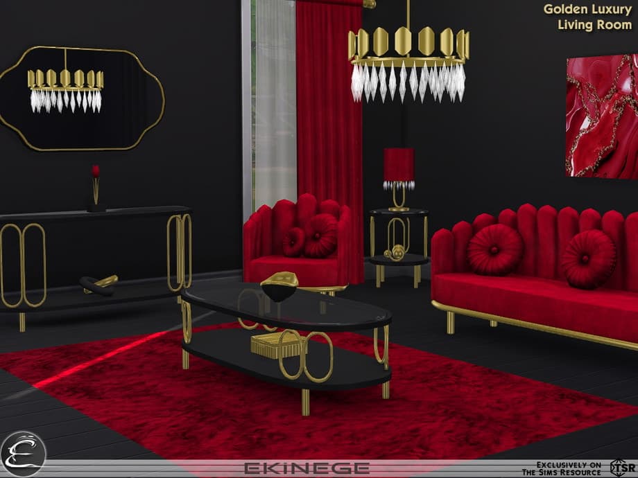 Golden Luxury Living Room Sofa