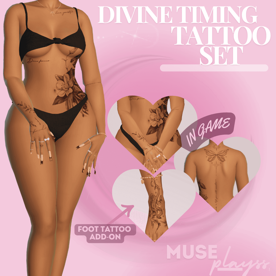 Divine Timing Tattoo Set