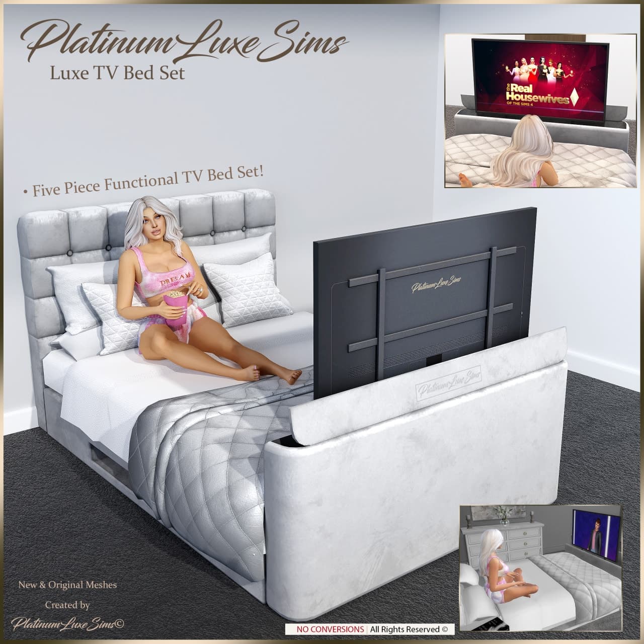 Luxe TV Bed Set
