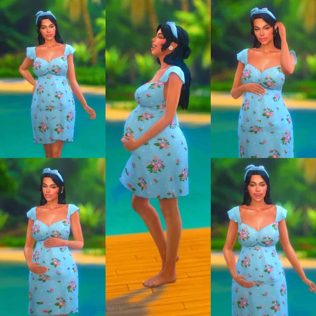Sims 4 CAS Pregnancy Poses