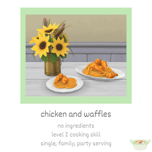 Sims 4 Chicken and Waffles Recipe