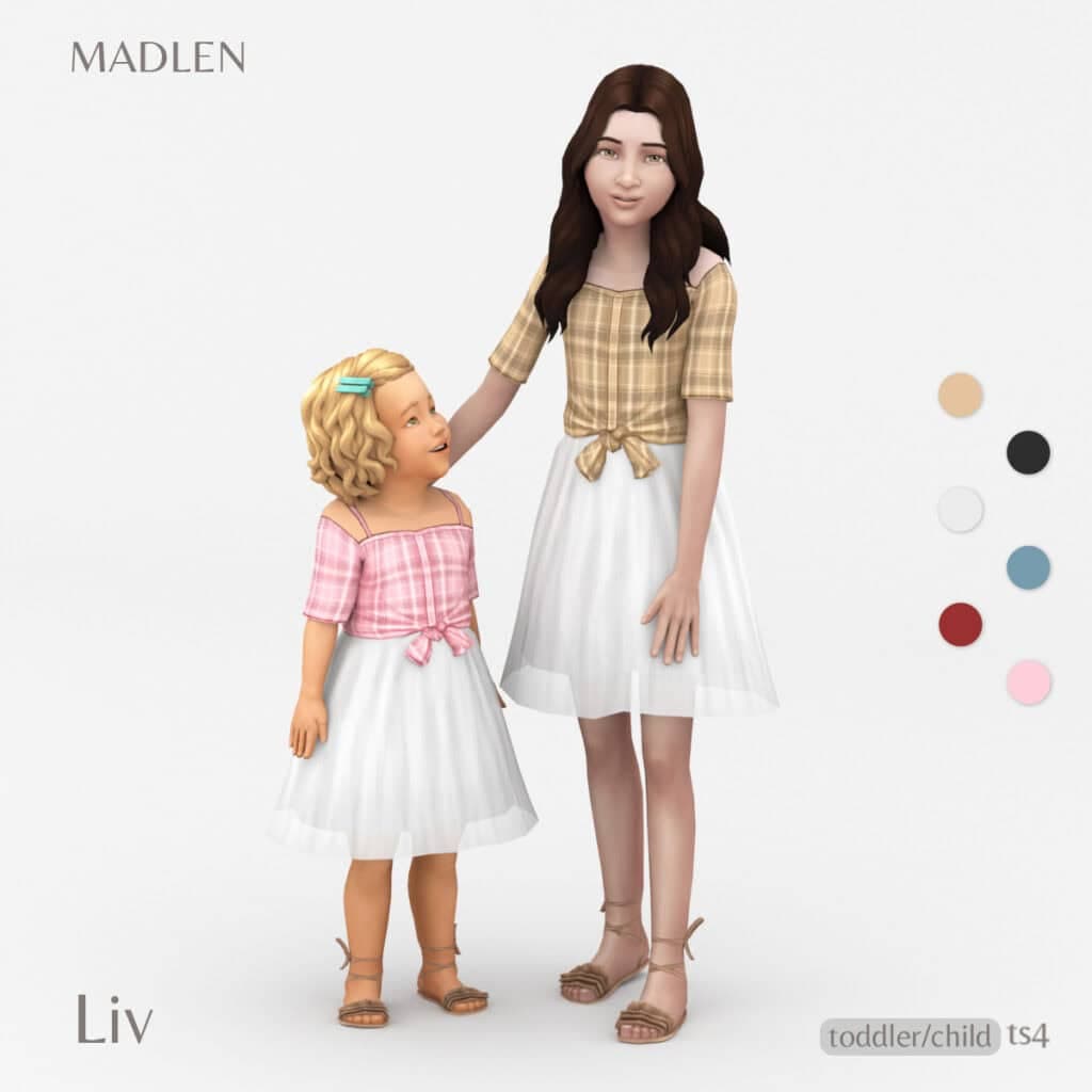 Sims 4 Kids CC Skirt Outfit