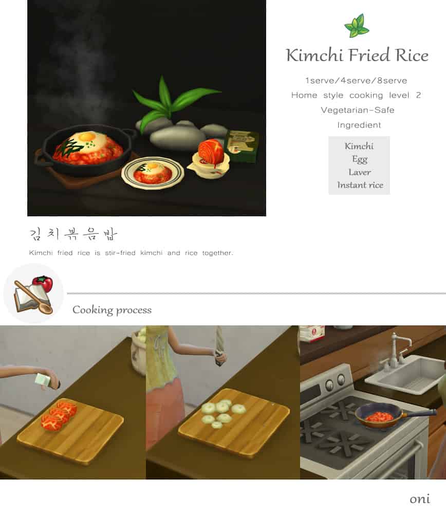 Sims 4 Kimchi Fried Rice