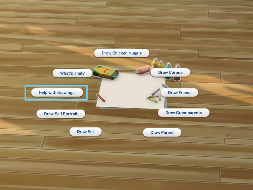 Sims 4 Functional Toddler Drawing Supplies