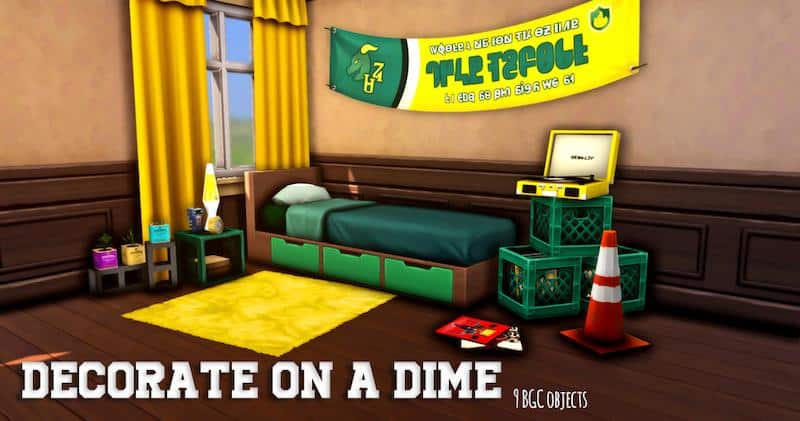 Sims 4 University Dorm Decor