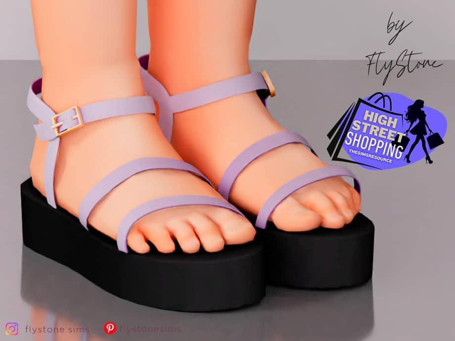 High Sandals With Buckle