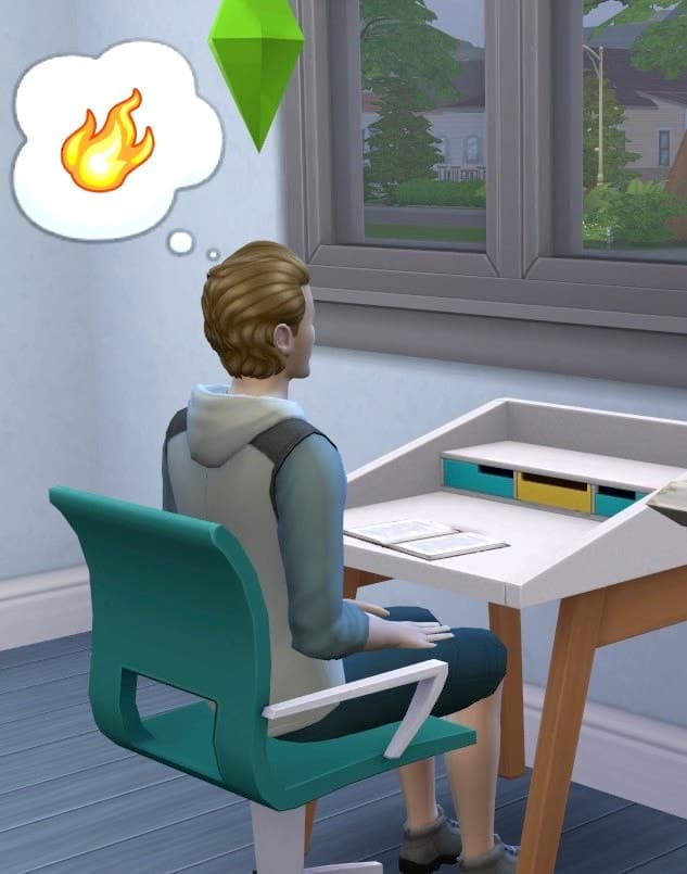Homework at Desk
