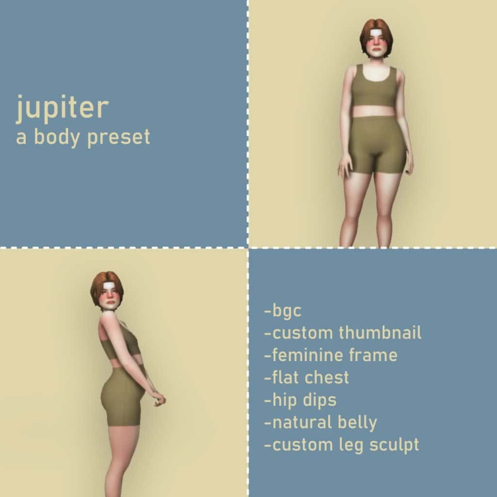Jupiter Sims 4 Body Preset