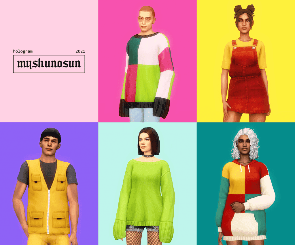 Hologram Sims 4 CC Clothes Pack