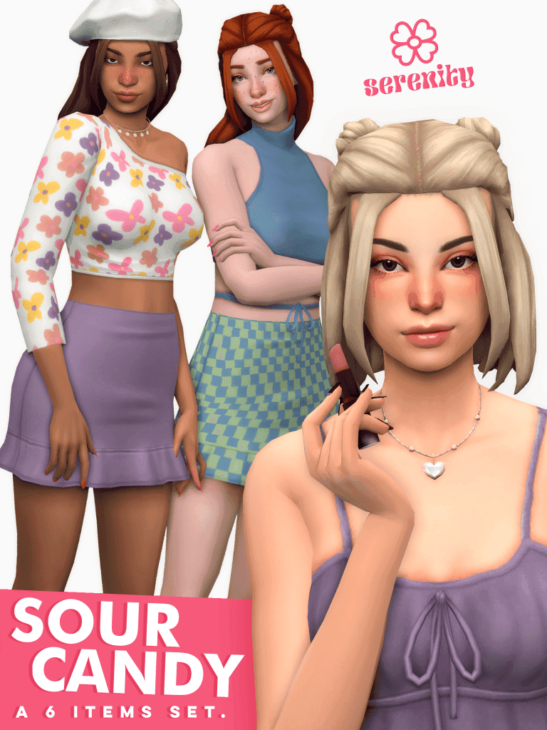 Sour Candy Sims 4 2000’s CC Pack