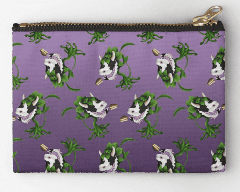 Cowplant Zipper Pouch