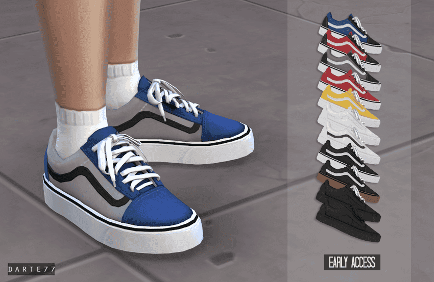 Sims 4 CC Shoes Vans